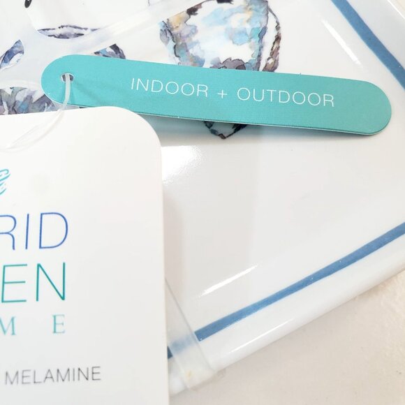 SIGRID OLSEN Set of 8 Appetizer Plates 6" Square Melamine Oyster Aw Shucks - Picture 10 of 10